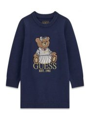 Guess Sukienka dzianinowa K6BK08 Z1308 Granatowy Regular Fit. Niebieskie sukienki dziewczęce Guess, z aplikacjami, z dzianiny, bez ramiączek. Za 214.99 zł.