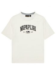 Napapijri T-Shirt S-Inot NP0A891F M Écru Regular Fit. T-shirty chłopięce Napapijri, bez wzorów, z bawełny, bez ramiączek. Za 79.99 zł.