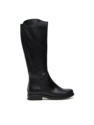 Lasocki Kozaki WI16-ALBA-05 Czarny. Czarne kozaki damskie Lasocki, ze skóry, bez obcasa, na płaskiej podeszwie. Za 379.99 zł.