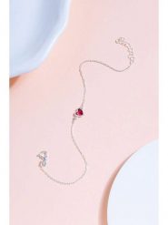 Heliophilia Srebrna bransoletka z elementem ozdobnym rozmiar: onesize. Czerwone bransoletki damskie Heliophilia, srebrne. Za 73.93 zł.