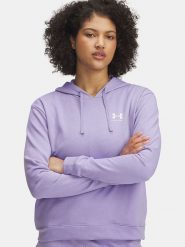 Under Armour Bluza "Rival" w kolorze fioletowym rozmiar: S. Różowe bluzy z kapturem damskie Under Armour, s. Za 143.56 zł.
