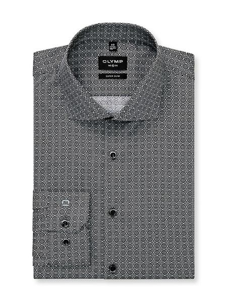 OLYMP Koszula "No 6" - Super Slim - w kolorze czarno-białym rozmiar: 41. Białe koszule męskie Olymp, bez wzorów, z bawełny, bez kołnierzyka, bez ramiączek. Za 108.74 zł.