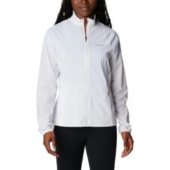 Kurtka do biegania damska Columbia Endless Trail Wind Shell. Białe kurtki damskie Columbia, m, bez wzorów, bez kaptura. W wyprzedaży za 390.00 zł.