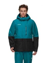 Mammut Kurtka narciarska "Fall Line HS" w kolorze turkusowym rozmiar: M. Niebieskie kurtki narciarskie i snowboardowe damskie Mammut, m, bez wzorów, z syntetyku, bez kaptura, narciarskie. Za 1,179.95 zł.