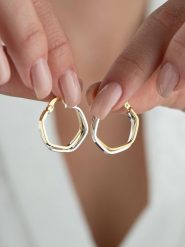 Lodie Silver Pozłacane kolczyki-kreole rozmiar: onesize. Szare kolczyki damskie Lodie Silver, pozłacane. Za 126.99 zł.