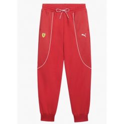 Spodnie sportowe męskie Puma Ferrari Race Sweat Pants CC Rosso Corsa - 620943-02. Czerwone spodnie sportowe męskie Puma. Za 303.16 zł.
