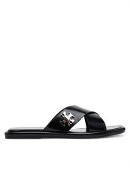 Tory Burch Klapki 170611 Czarny. Czarne klapki damskie Tory Burch, bez wzorów, ze skóry, bez obcasa. Za 1,619.00 zł.