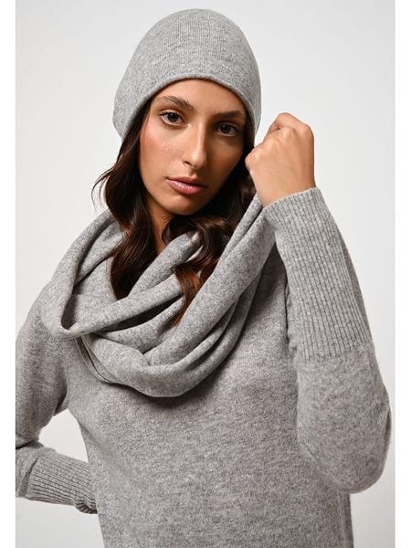 AUTHENTIC CASHMERE Kaszmirowa czapka "Pinier" w kolorze szarym rozmiar: onesize. Szare czapki zimowe damskie AUTHENTIC CASHMERE, z kaszmiru. Za 121.99 zł.