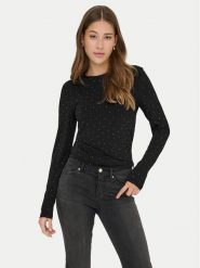 ONLY Bluzka Zita 15358986 Czarny Slim Fit. Czarne bluzki damskie Only, xs, bez wzorów, z syntetyku, bez kołnierzyka, bez ramiączek. Za 119.99 zł.