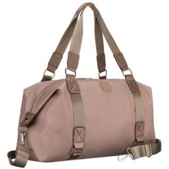 Brązowa torba treningowa z poliestru, jednokomorowa i zamykana suwakiem - Peterson. Brązowe torebki klasyczne damskie Peterson, bez wzorów, bez dodatków. Za 99.99 zł.