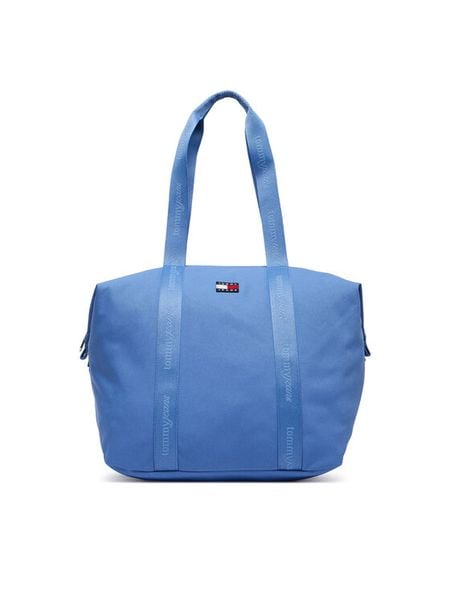 Tommy Jeans Torebka Tjw Ess Daily Tote AW0AW19039 Niebieski. Niebieskie torebki klasyczne damskie Tommy Jeans, bez wzorów, z jeansu, bez dodatków. Za 329.99 zł.
