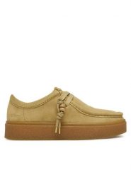Clarks Półbuty Boxbee Walla. 26328110 Beżowy. Brązowe półbuty damskie Clarks, bez wzorów, ze skóry, bez obcasa, na płaskiej podeszwie. Za 479.99 zł.
