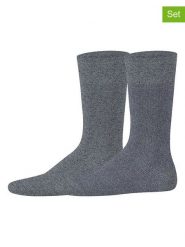 ESPRIT Skarpety (2 pary) "Piqué" w kolorze szaro-niebieskim rozmiar: 43-46. Niebieskie skarpetki męskie Esprit, bez wzorów, ze splotem. Za 32.95 zł.