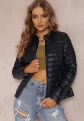 Granatowa Kurtka Cillilla. Niebieskie kurtki damskie Renee, xs, bez wzorów, z tkaniny, bez kaptura. Za 49.99 zł.