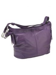 ORE10 Skórzana torebka "Roers" w kolorze fioletowym - 34 x 24 x 12 cm rozmiar: onesize. Różowe torebki klasyczne damskie ORE10, bez wzorów, z materiału, bez dodatków. Za 304.99 zł.