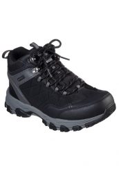 Buty trekkingowe męskie Skechers Selmen. Czarne buty trekkingowe męskie Skechers, na lato, z materiału, przed kolano, bez zapięcia, trekkingowe. Za 467.00 zł.