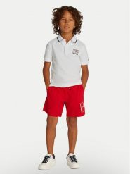 Tommy Hilfiger Polo KB0KB09524 S Biały Regular Fit. Białe t-shirty chłopięce Tommy Hilfiger, bez wzorów, z bawełny, bez ramiączek. Za 219.99 zł.