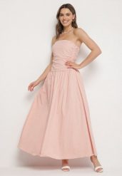 Różowa Sukienka z Bawełny Typu Bodycon Filarose. Czerwone sukienki damskie Born2be, na co dzień, l, bez wzorów, z bawełny, eleganckie, bez kołnierzyka, bez ramiączek, maxi, bodycon. W wyprzedaży za 167.99 zł.