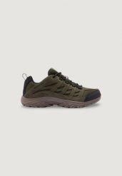 Obuwie sportowe Mężczyzna COLUMBIA CRESTWOOD™ WATERPROOF. Zielone buty sportowe na co dzień męskie Columbia, ze skóry, bez zapięcia, trekkingowe. Za 349.99 zł.