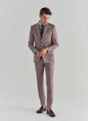 PAKO LORENTE – Różowe spodnie garniturowe P22SP-6G-003-W-S. Czerwone spodnie wizytowe męskie Pako Lorente, z wełny. Za 149.99 zł.