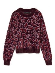 Vero Moda Sweter w kolorze bordowo-czerwonym rozmiar: L. Czerwone swetry klasyczne damskie Vero Moda, l, bez kołnierzyka. Za 113.36 zł.