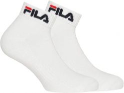 Skarpetki Fila 2-pak białe 39-42 - najwyższa jakość. Białe skarpetki damskie 661, bez wzorów, z bawełny. Za 122.99 zł.
