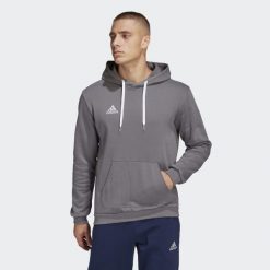 Bluza do piłki nożnej męska Adidas Entrada 22. Szare bluzy bez kaptura męskie Adidas, m, z bawełny. Za 135.00 zł.