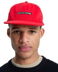 Czapka Snapback dla Mężczyzn DRIFTER CLICKER Czerwony. Czerwone czapki męskie Quiksilver, bez wzorów, z bawełny. Za 65.00 zł.