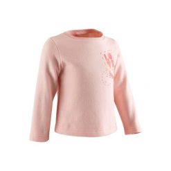 Bluza do gimnastyki 100 dla maluchów. Czerwone bluzy i bluzki niemowlęce DOMYOS, bez wzorów, z bawełny, bez ramiączek, bez kaptura. Za 19.99 zł.