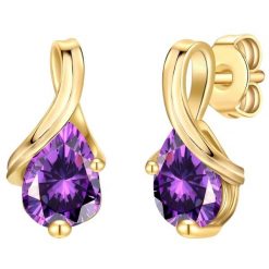 Rafaela Donata Kolczyki Srebro wysokiej próby Żółte złoto 1 ct Damski. Żółte kolczyki damskie Rafaela Donata, z cyrkonią, pozłacane, na sztyftcie. Za 119.99 zł.