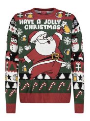 Sublevel Sweter w kolorze ciemnozielono-czerwonym rozmiar: XL. Czerwone swetry męskie Sublevel, xl, bez wzorów, bez kołnierzyka. Za 118.01 zł.