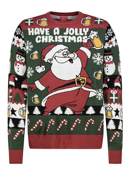 Sublevel Sweter w kolorze ciemnozielono-czerwonym rozmiar: S. Czerwone swetry męskie Sublevel, s, bez wzorów, bez kołnierzyka. Za 100.28 zł.