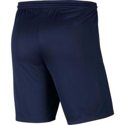 Spodenki sportowe męskie Park III Shorts. Niebieskie szorty męskie Nike, bez wzorów, z poliesteru, sportowe. Za 74.99 zł.