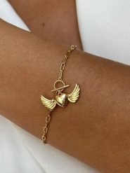 Les Favorites Pozłacana bransoletka z zawieszką rozmiar: onesize. Żółte bransoletki damskie Les Favorites, pozłacane. Za 117.99 zł.