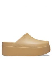 Crocs Klapki Dylan Platform Clog 209870 Brązowy. Brązowe klapki damskie Crocs, bez wzorów, z tworzywa sztucznego, bez obcasa. Za 229.99 zł.