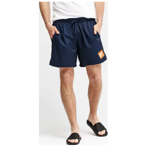 Nike Szorty M Nsw Jdi Short Wvn Flow , granatowy, rozmiar L. Niebieskie szorty męskie Nike, bez wzorów, z materiału, sportowe. W wyprzedaży za 79.99 zł.