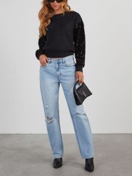 LA Angels Sweter w kolorze czarnym rozmiar: XL. Czarne swetry klasyczne damskie LA Angels, xl, bez kołnierzyka. Za 130.99 zł.