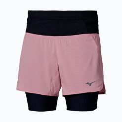 Spodenki do bieganie damskie Mizuno Trail Multipocket 2in1. Czerwone spodenki sportowe damskie Mizuno, l, z elastanu, do biegania. Za 199.99 zł.