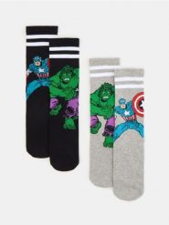 Skarpetki Marvel 2 pack - wielobarwny. Skarpetki męskie Sinsay, bez wzorów. Za 15.99 zł.