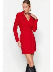 Trendyol Sukienka w kolorze czerwonym rozmiar: 38. Czerwone sukienki damskie Trendyol, bez wzorów, bez kołnierzyka, bez ramiączek, maxi. Za 86.99 zł.