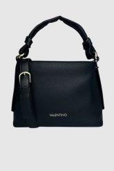 VALENTINO Torebka czarna Ring Re. Czarne torebki klasyczne damskie Valentino by Mario Valentino, bez wzorów, bez dodatków. W wyprzedaży za 399.99 zł.
