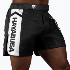 Spodenki treningowe męskie Hayabusa Icon Mid-Thigh MMA. Czarne szorty męskie HAYABUSA, bez kołnierzyka. Za 329.99 zł.