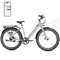 Lekki Rower Elektryczny Miejski 20,5 kg, Pasek, Czujnik Momentu BK18PRO. Szare paski męskie HITWAY, z aplikacjami, klasyczne. Za 5,169.45 zł.