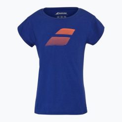 Koszulka dziecięca Babolat Exercise Cotton Jr. Niebieskie koszulki dziewczęce BABOLAT, l, bez wzorów, z bawełny, bez ramiączek. Za 79.99 zł.