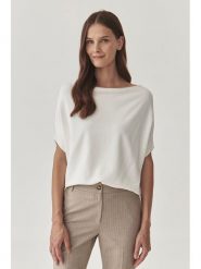 TATUUM Bluzka "Ati" w kolorze kremowym rozmiar: M. Brązowe bluzki damskie Tatuum, m, bez wzorów, bez kołnierzyka, bez ramiączek. Za 145.95 zł.