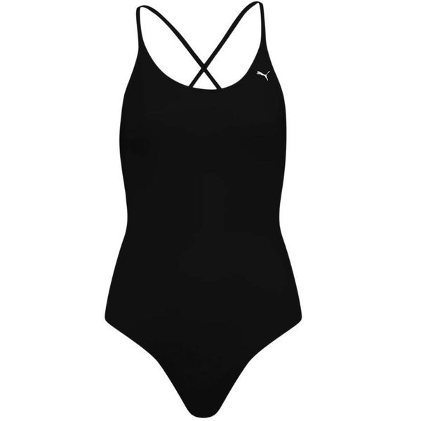 Kostium kąpielowy damski Puma Swim V-Neck. Czarne stroje jednoczęściowe damskie Puma, m, bez wzorów. Za 152.99 zł.