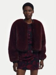 Desigual Futro Raspberry 25WWEW67 Bordowy Relaxed Fit. Czerwone futra damskie Desigual, m. Za 549.99 zł.