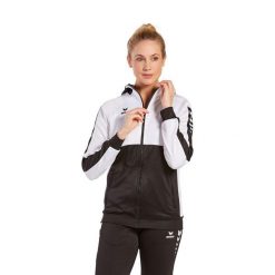 Kurtka treningowa z kapturem dla kobiet Erima Six Wings. Zielone bluzy z kapturem damskie Erima, m, bez wzorów, z materiału, z kapturem. Za 241.50 zł.