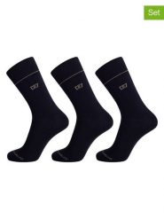 CR7 Skarpety (3 pary) w kolorze czarnym rozmiar: 40-46. Czarne skarpetki męskie CR7, bez wzorów. Za 36.94 zł.