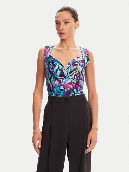 Morgan Bluzka 251-DCOLO Kolorowy Slim Fit. Bluzki damskie Morgan, xl, bez wzorów, z syntetyku, bez ramiączek. Za 119.99 zł.